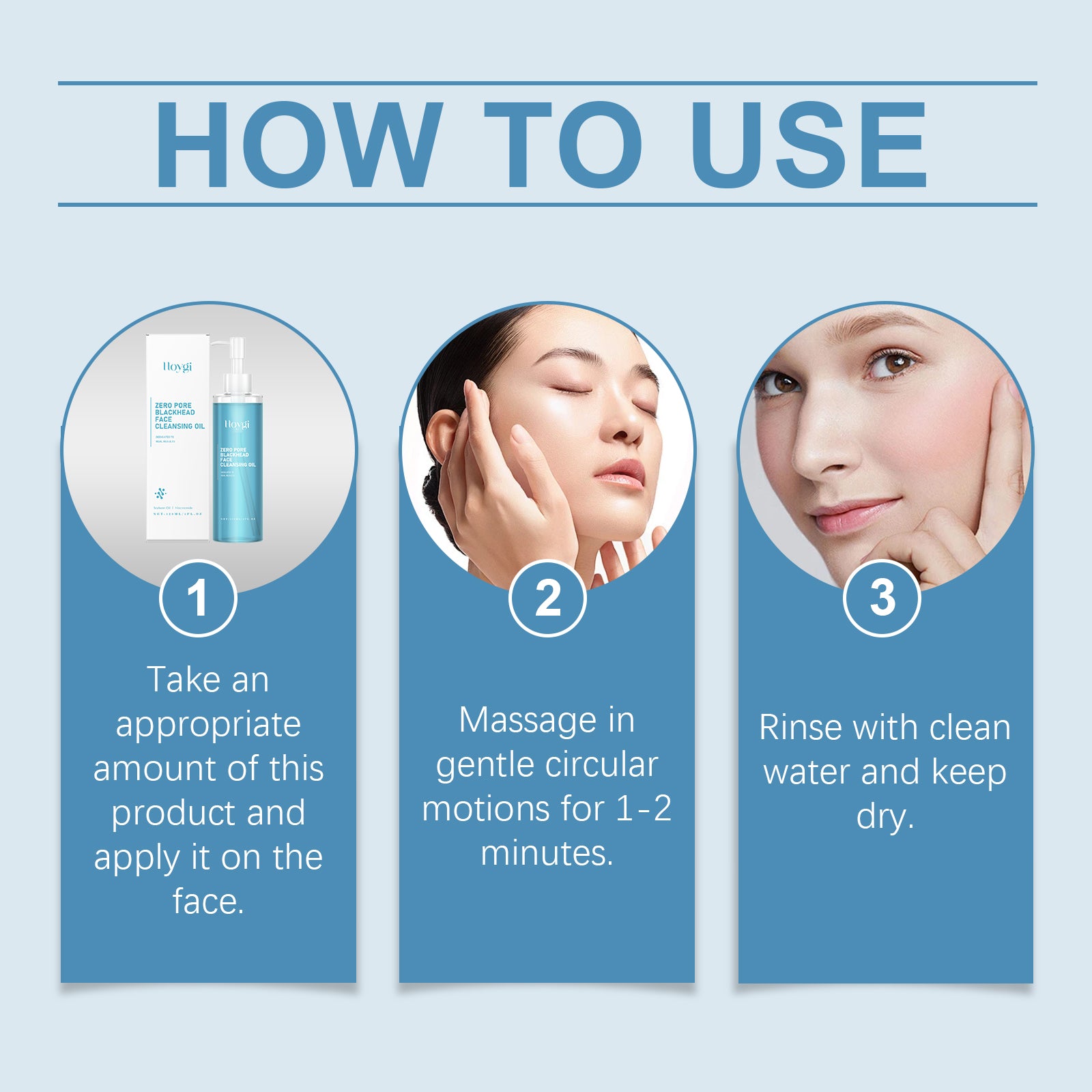 Hoygi Cleansing Oil, Deep Gentle Makeup Remover Soothes Face, Eyes And Lips With Clear And Non-Tight Makeup Remover Oil