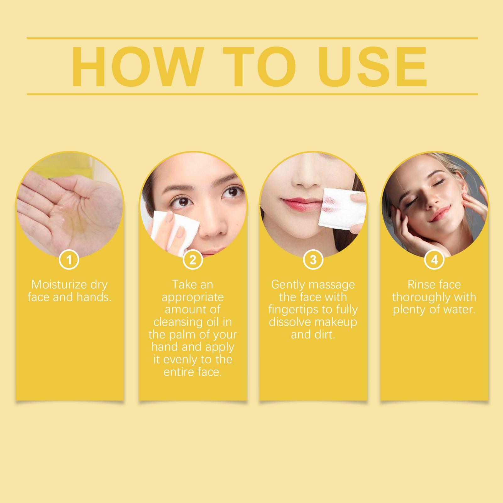 EELHOE Ginger Lemon Cleansing Oil, Care For The Skin And Clean Pores Gentle, Refreshing And Non-Tight Cleansing Oil